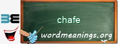 WordMeaning blackboard for chafe